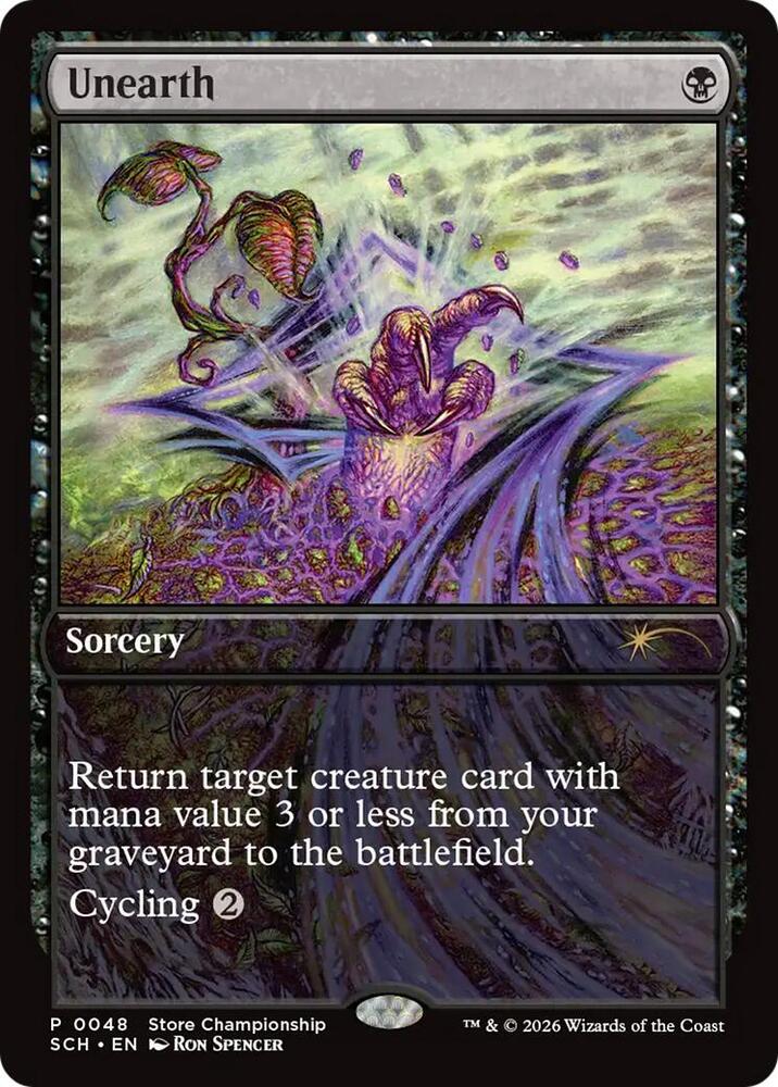 Unearth 48 card from Game Day & Store Championship Promos