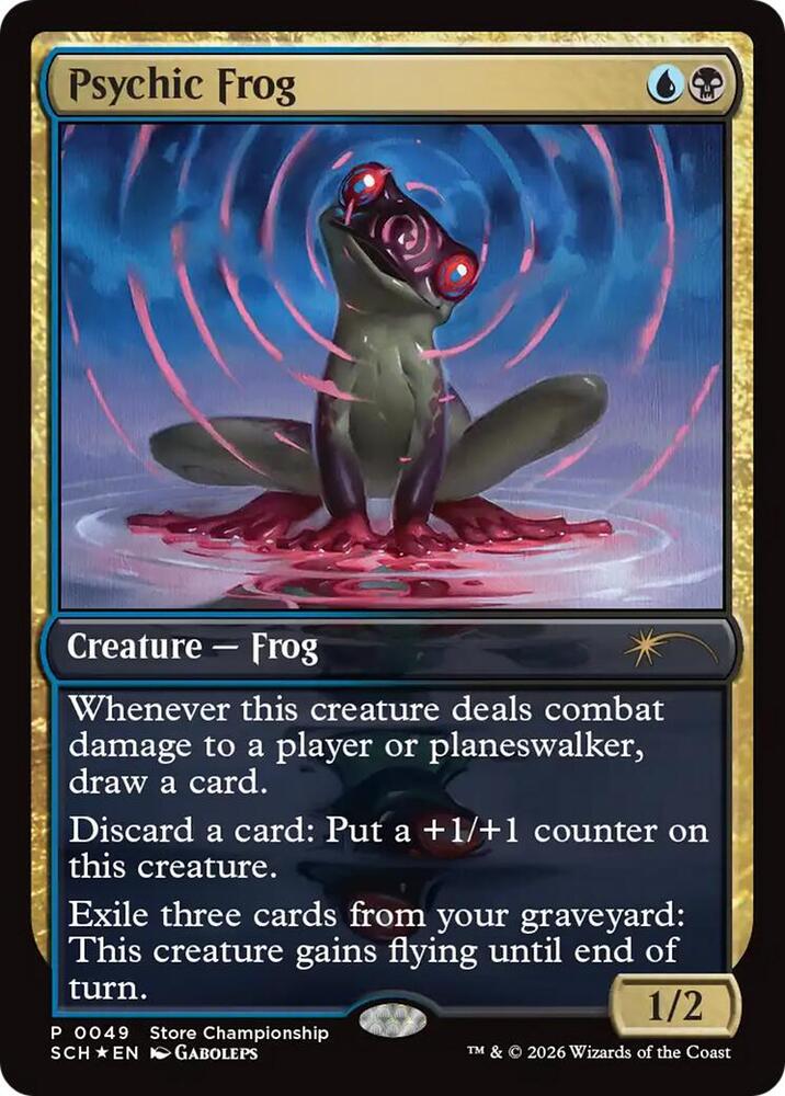 Psychic Frog 49 card from Game Day & Store Championship Promos