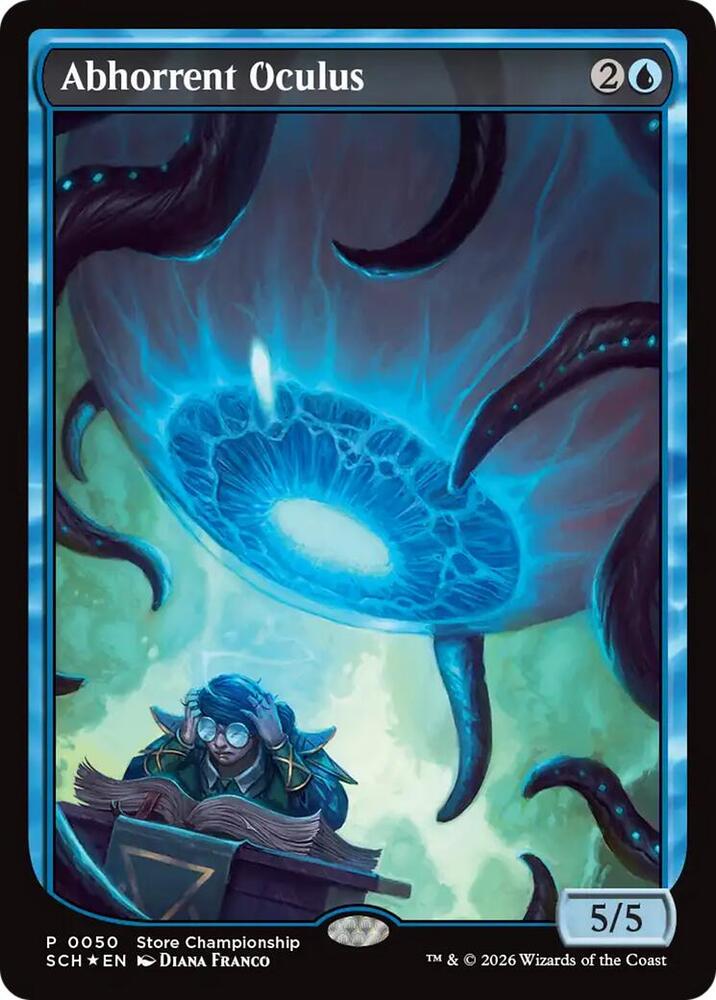 Abhorrent Oculus 50 card from Game Day & Store Championship Promos