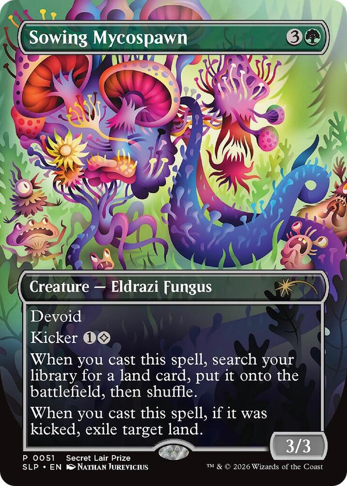 Sowing Mycospawn 51 card from Secret Lair Showdown