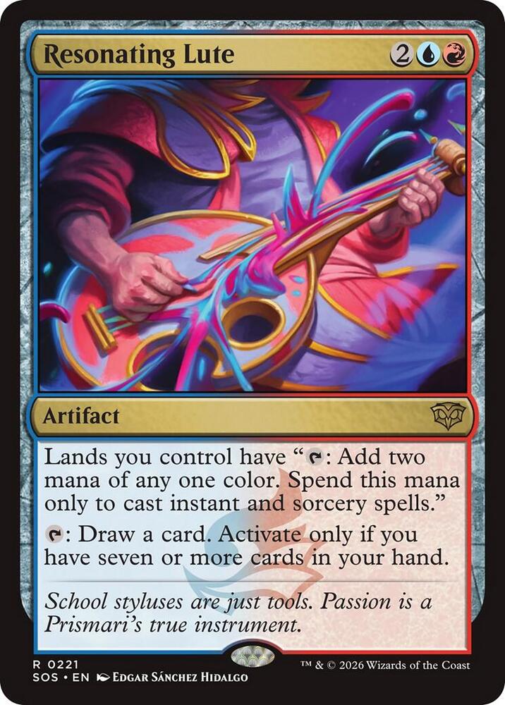 Resonating Lute 221 card from Secrets of Strixhaven