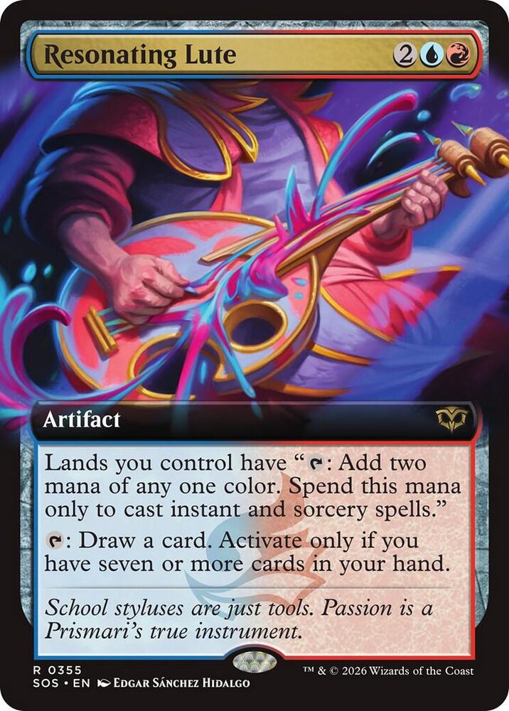 Resonating Lute (Extended Art) 355 card from Secrets of Strixhaven