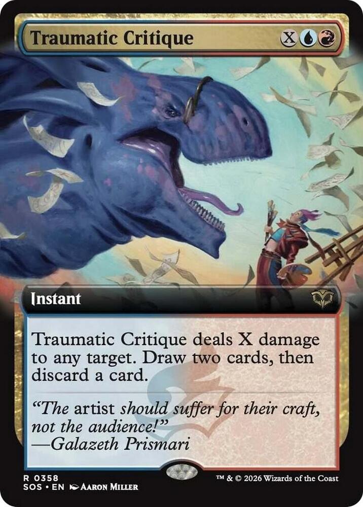 Traumatic Critique (Extended Art) 358 card from Secrets of Strixhaven