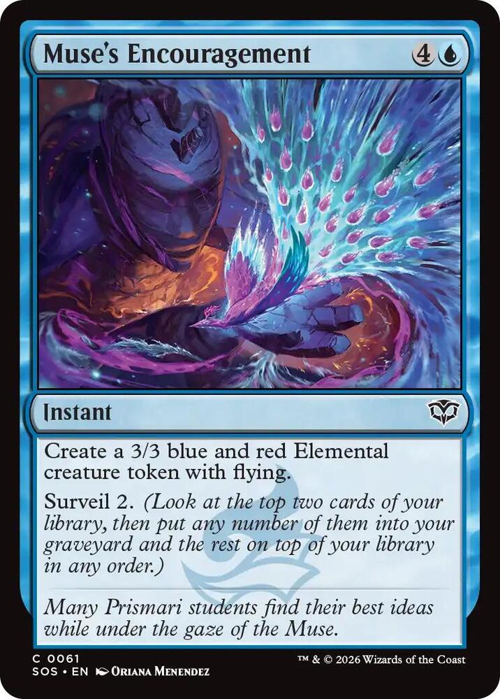 Muse's Encouragement 61 card from Secrets of Strixhaven