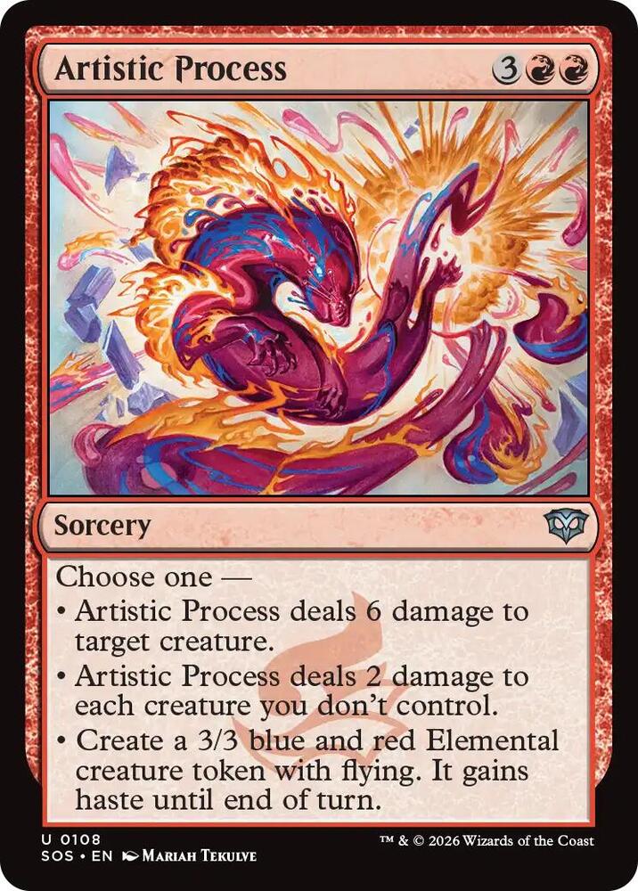 Artistic Process 108 card from Secrets of Strixhaven