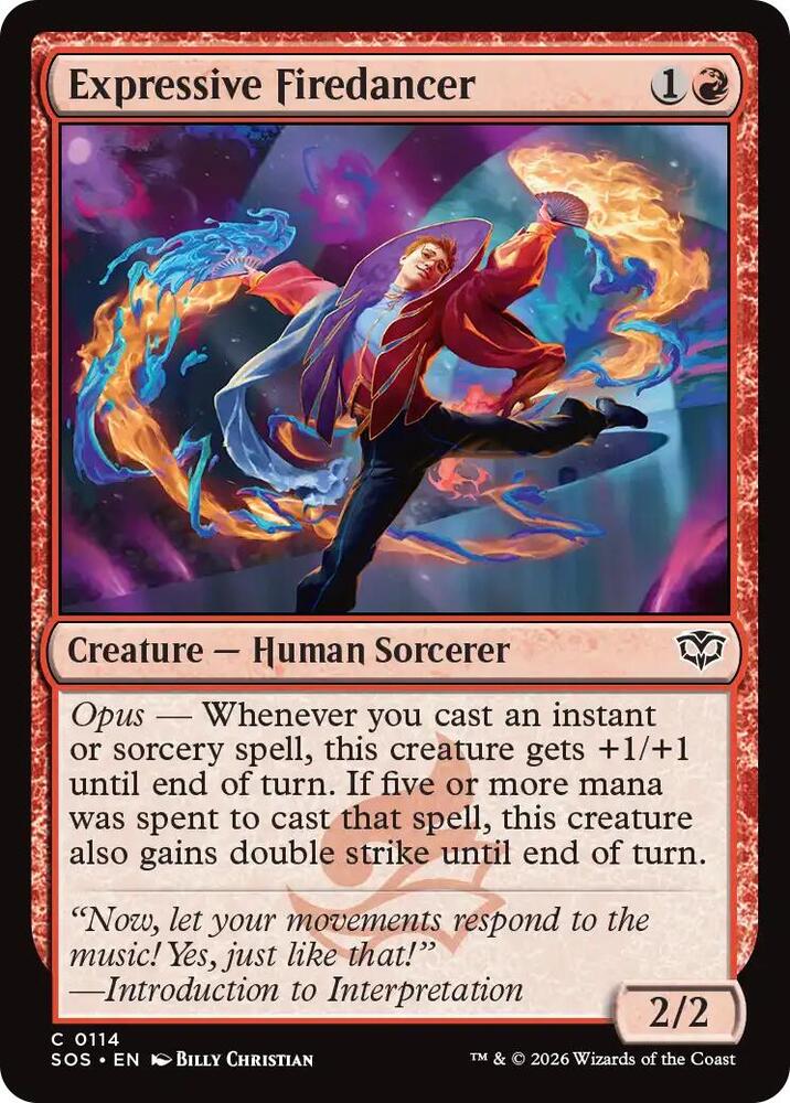 Expressive Firedancer 114 card from Secrets of Strixhaven