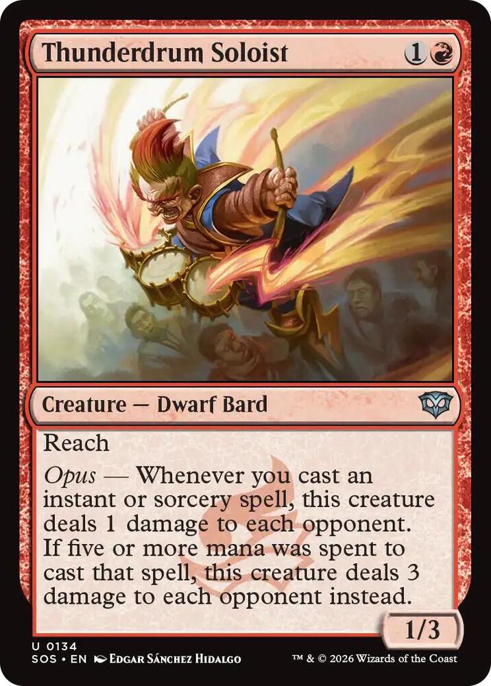 Thunderdrum Soloist 134 card from Secrets of Strixhaven
