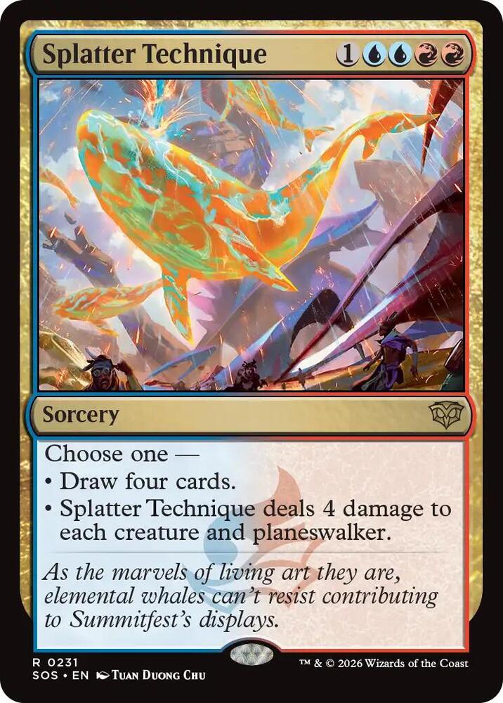 Splatter Technique 231 card from Secrets of Strixhaven