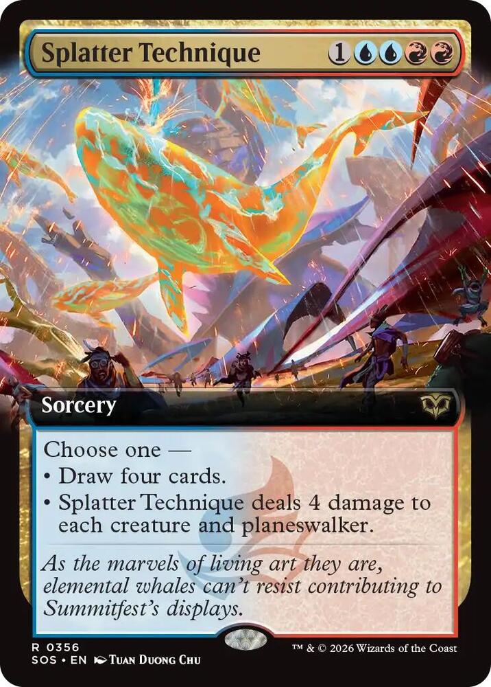 Splatter Technique (Extended Art) 356 card from Secrets of Strixhaven