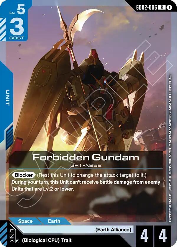Forbidden Gundam (Store Tournament Participant Pack 04) GD02-006 card from Gundam Promotional Cards