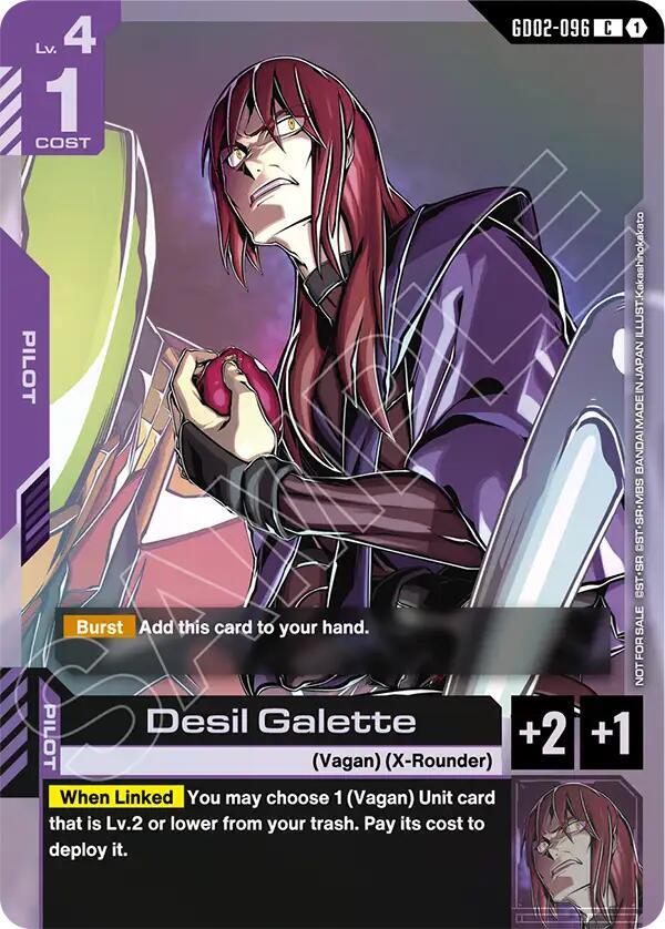 Desil Galette (Store Tournament Participant Pack 04) GD02-096 card from Gundam Promotional Cards