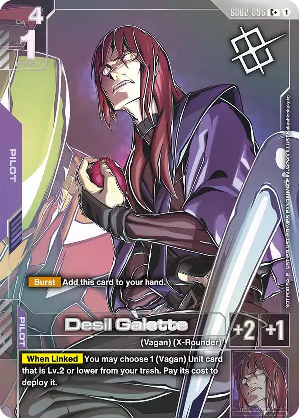 Desil Galette (Store Tournament Winner Pack 04) GD02-096 card from Gundam Promotional Cards
