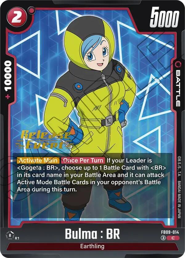 Bulma : BR FB09-014 card from Dual Evolution Release Event Cards
