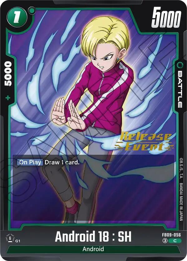 Android 18 : SH FB09-056 card from Dual Evolution Release Event Cards