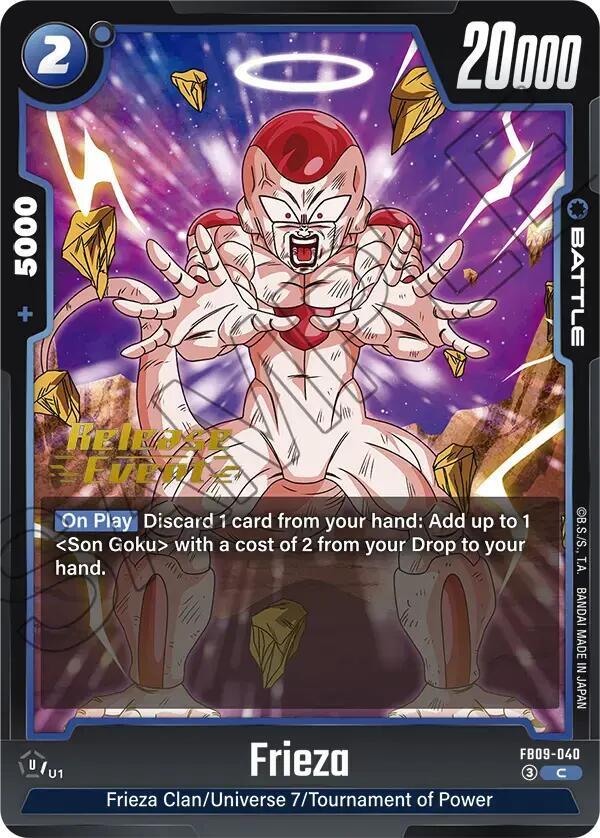 Frieza FB09-040 card from Dual Evolution Release Event Cards