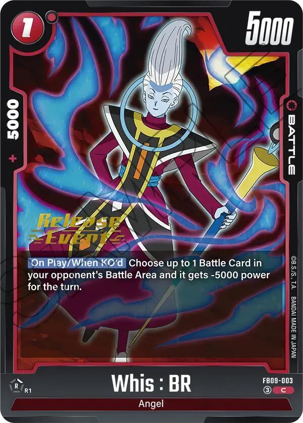 Whis : BR FB09-003 card from Dual Evolution Release Event Cards