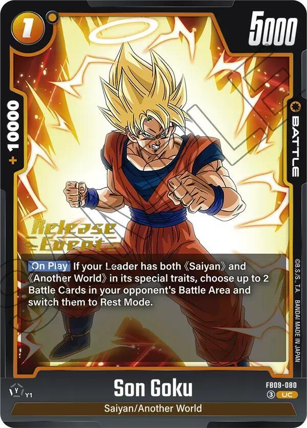 Son Goku FB09-080 card from Dual Evolution Release Event Cards