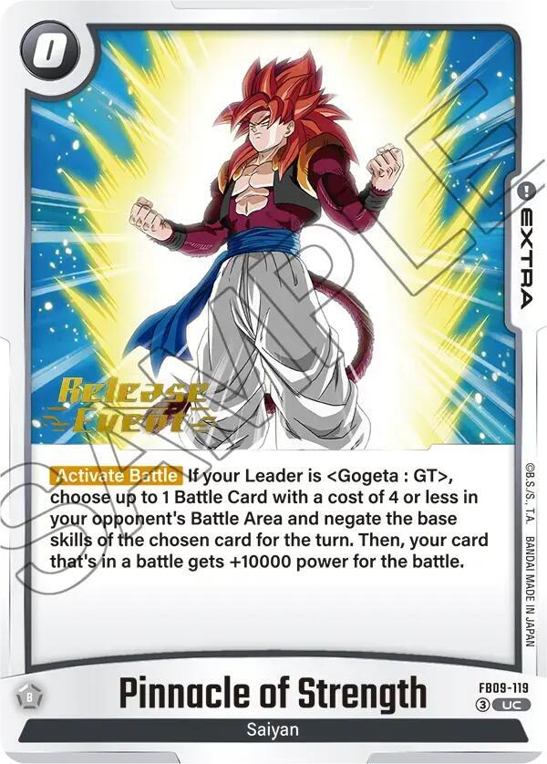 Pinnacle of Strength FB09-119 card from Dual Evolution Release Event Cards