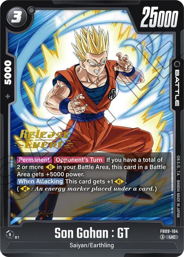 Son Gohan : GT FB09-104 card from Dual Evolution Release Event Cards