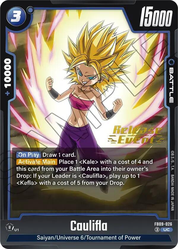 Caulifla FB09-026 card from Dual Evolution Release Event Cards