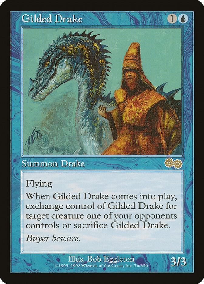 Gilded Drake 76 card from Urza's Saga