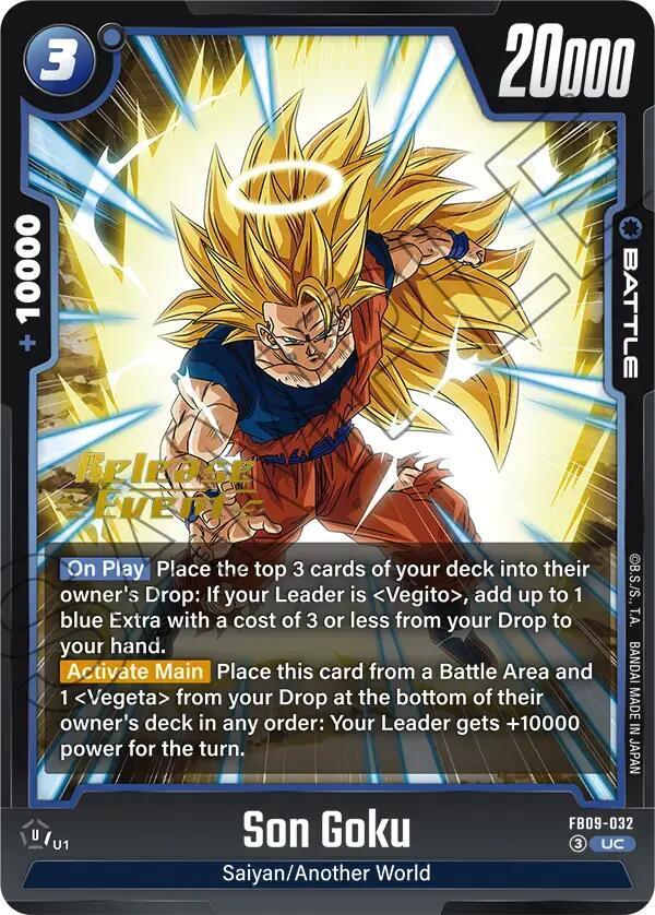 Son Goku FB09-032 card from Dual Evolution Release Event Cards