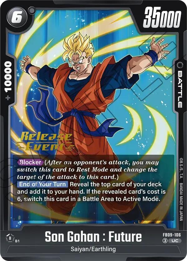 Son Gohan : Future FB09-106 card from Dual Evolution Release Event Cards
