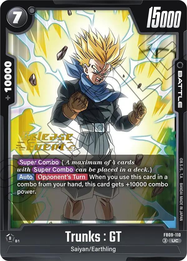 Trunks : GT FB09-110 card from Dual Evolution Release Event Cards