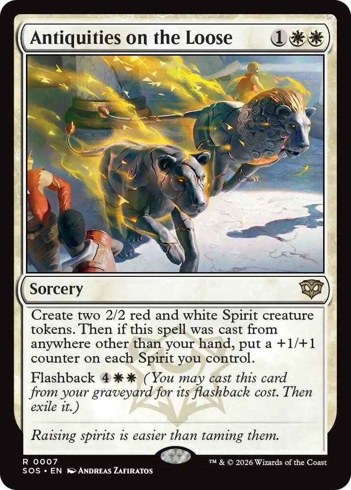 Antiquities on the Loose 7 card from Secrets of Strixhaven