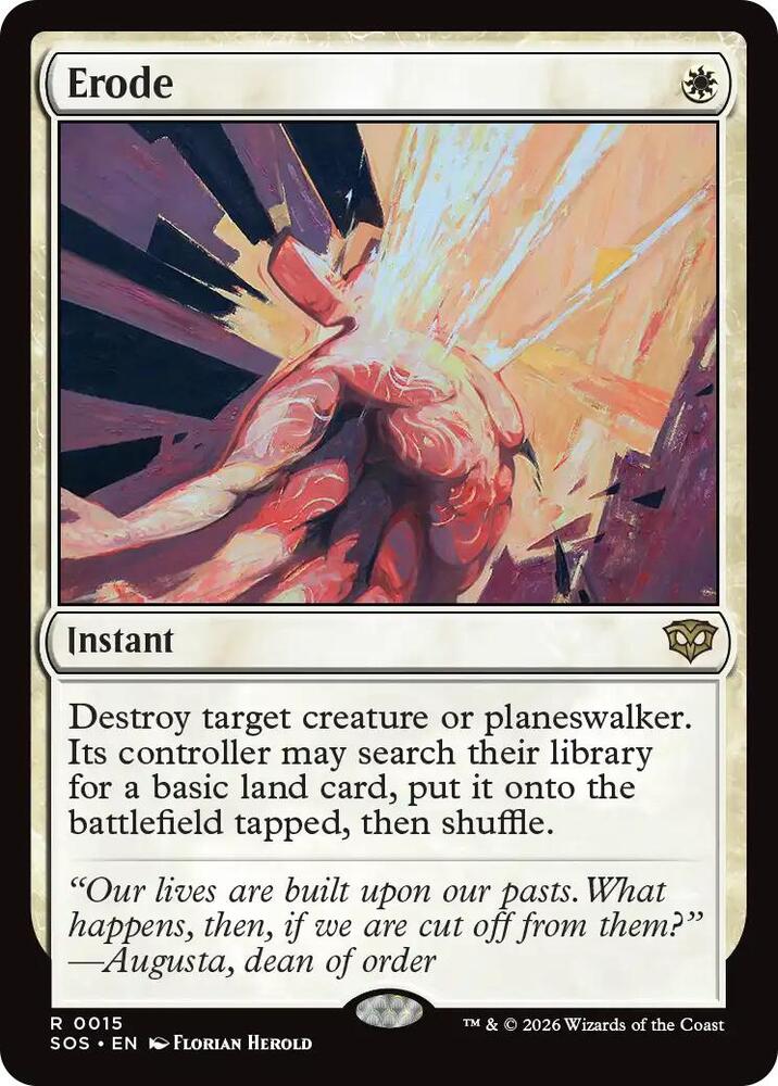 Erode 15 card from Secrets of Strixhaven