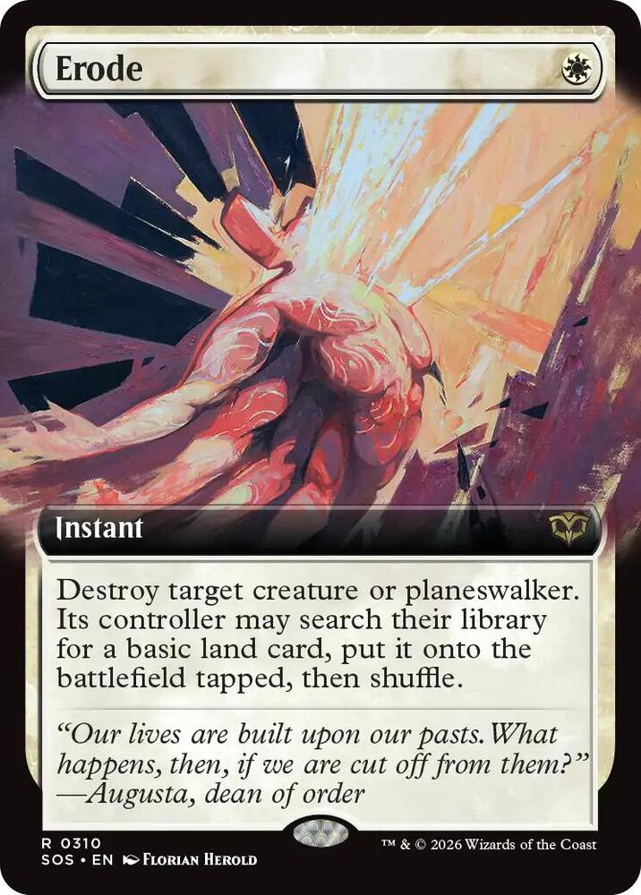 Erode (Extended Art) 310 card from Secrets of Strixhaven
