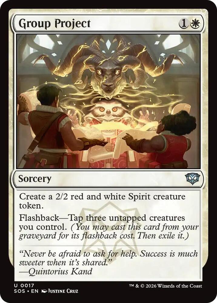 Group Project 17 card from Secrets of Strixhaven