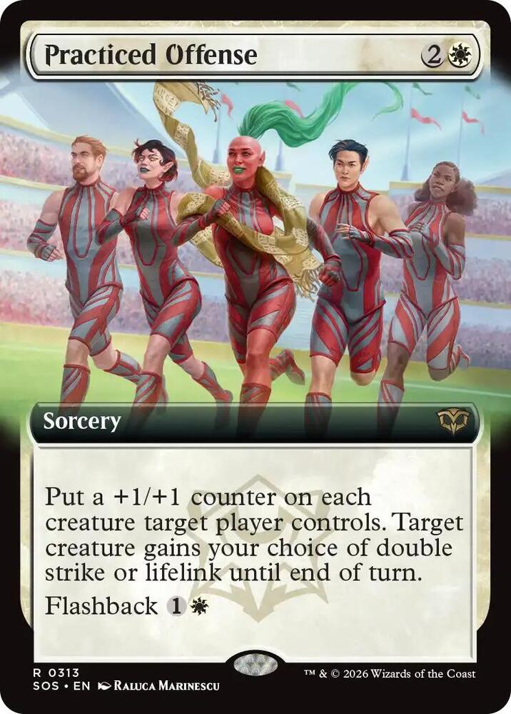 Practiced Offense (Extended Art) 313 card from Secrets of Strixhaven