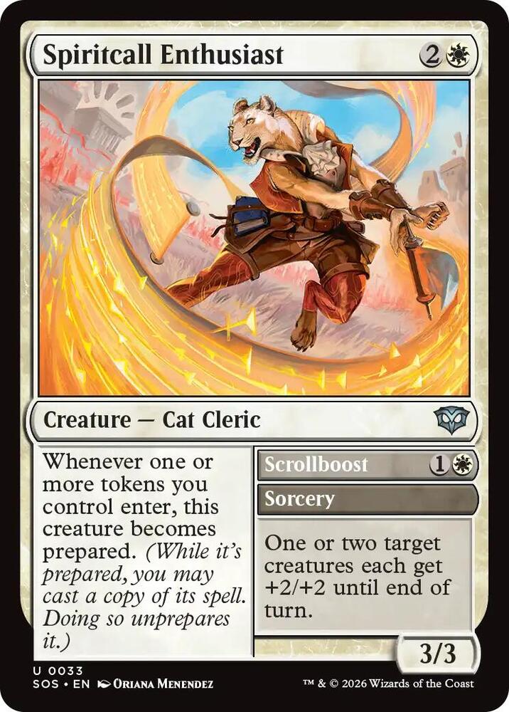 Spiritcall Enthusiast 33 card from Secrets of Strixhaven
