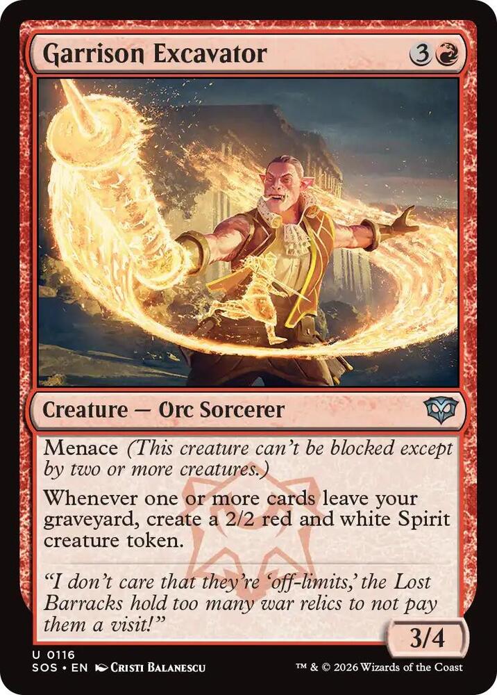 Garrison Excavator 116 card from Secrets of Strixhaven