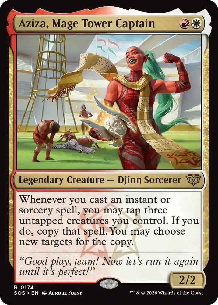 Aziza, Mage Tower Captain 174 card from Secrets of Strixhaven