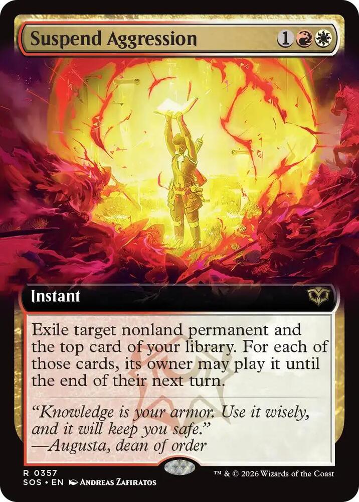 Suspend Aggression (Extended Art) 357 card from Secrets of Strixhaven