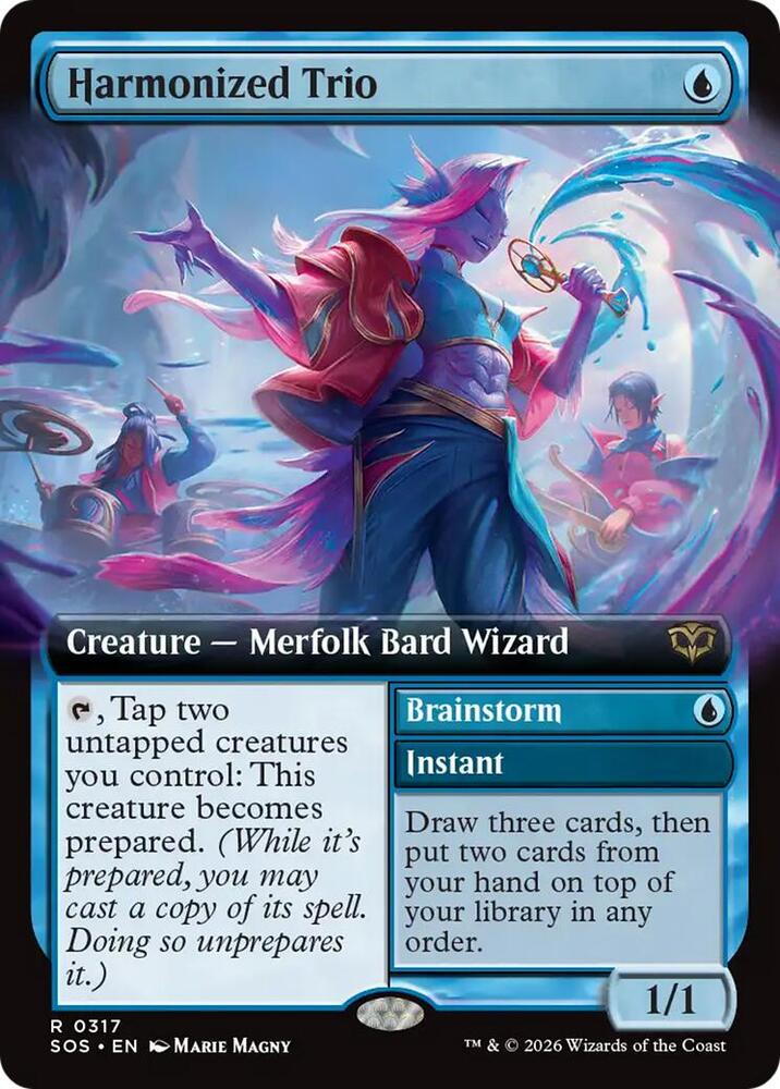 Harmonized Trio (Extended Art) 317 card from Secrets of Strixhaven