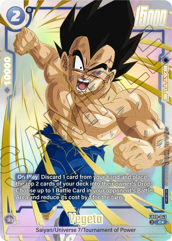 Vegeta FB09-043 card from Tournament and Championship Promos