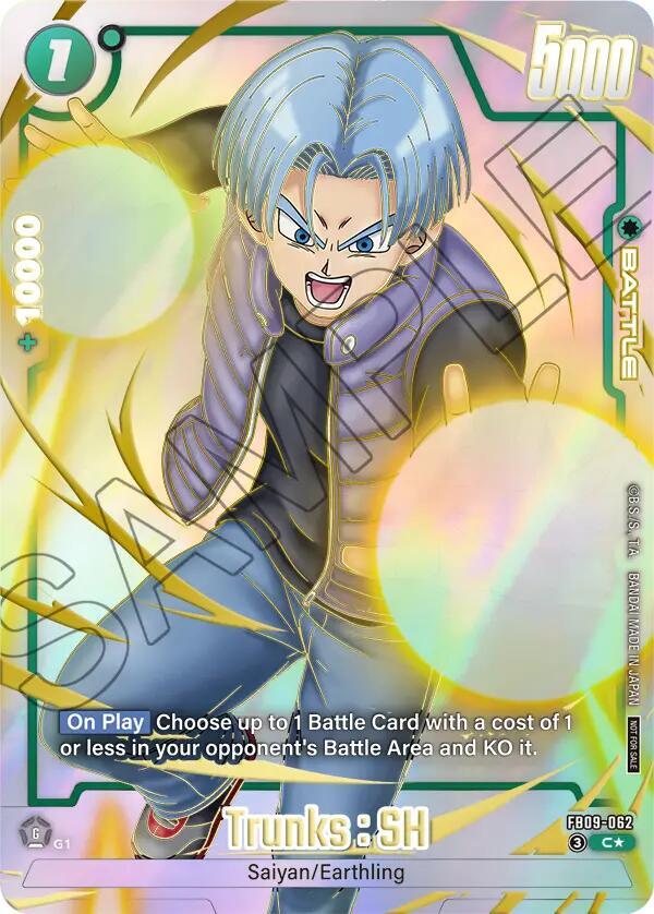 Trunks : SH (Limited Pack 26-27 WAVE1) FB09-062 card from Tournament and Championship Promos