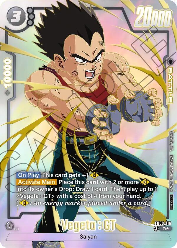 Vegeta : GT (Limited Pack 26-27 WAVE1) FB09-116 card from Tournament and Championship Promos