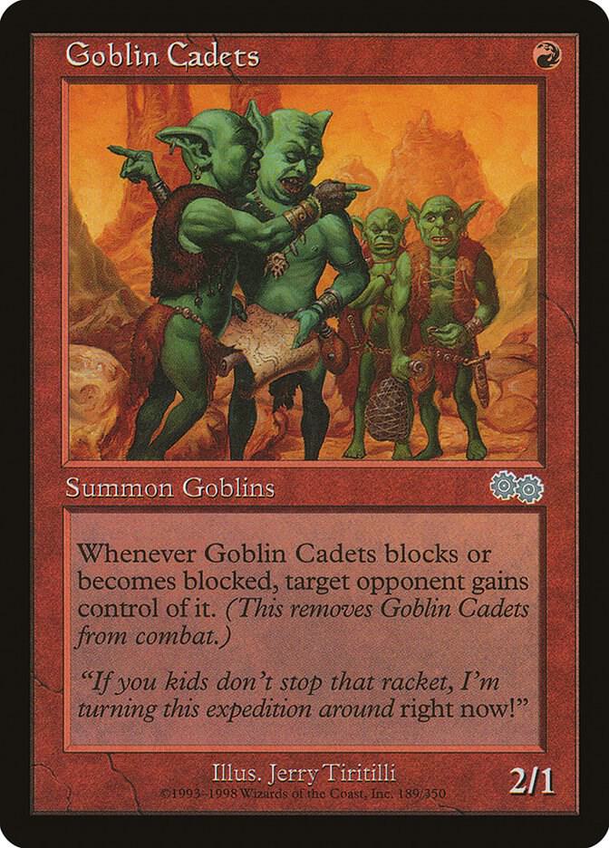 Goblin Cadets 189 card from Urza's Saga