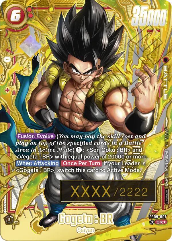 Gogeta : BR (Serial Numbered) FB09-007 card from Tournament and Championship Promos