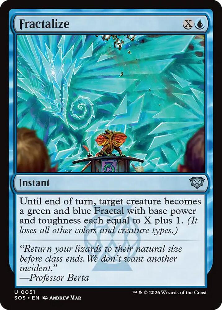 Fractalize 51 card from Secrets of Strixhaven
