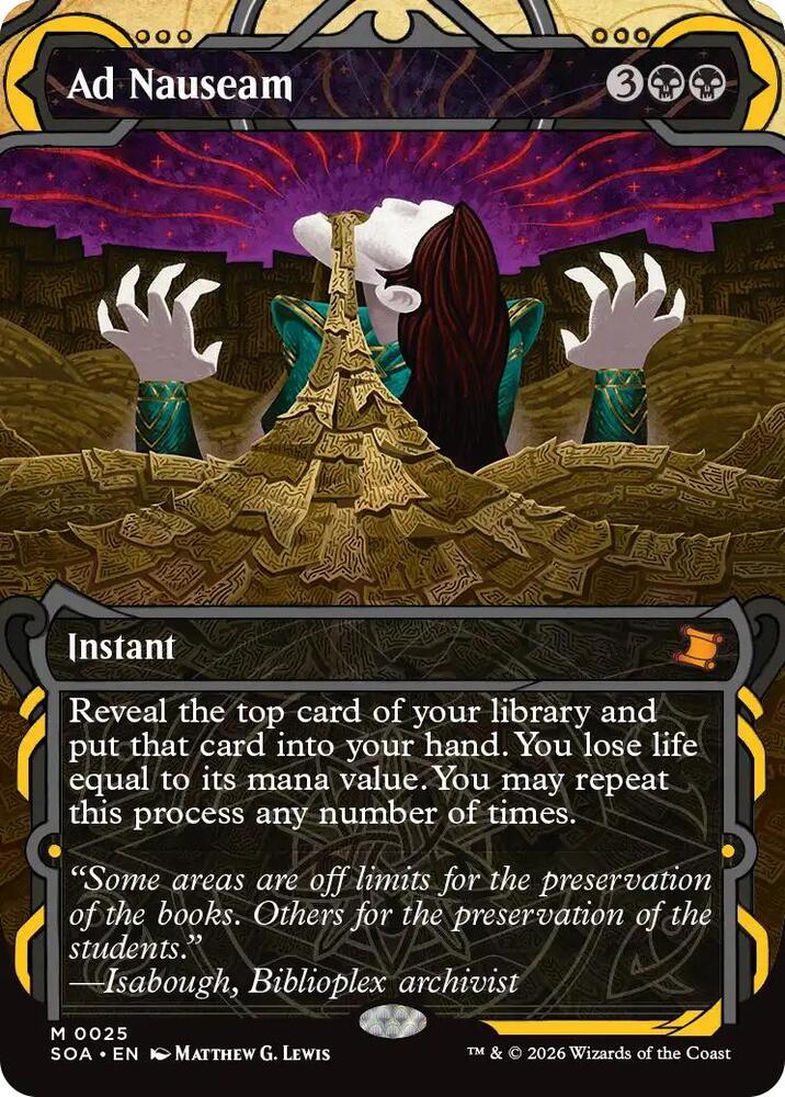 Ad Nauseam 25 card from Secrets of Strixhaven: Mystical Archive