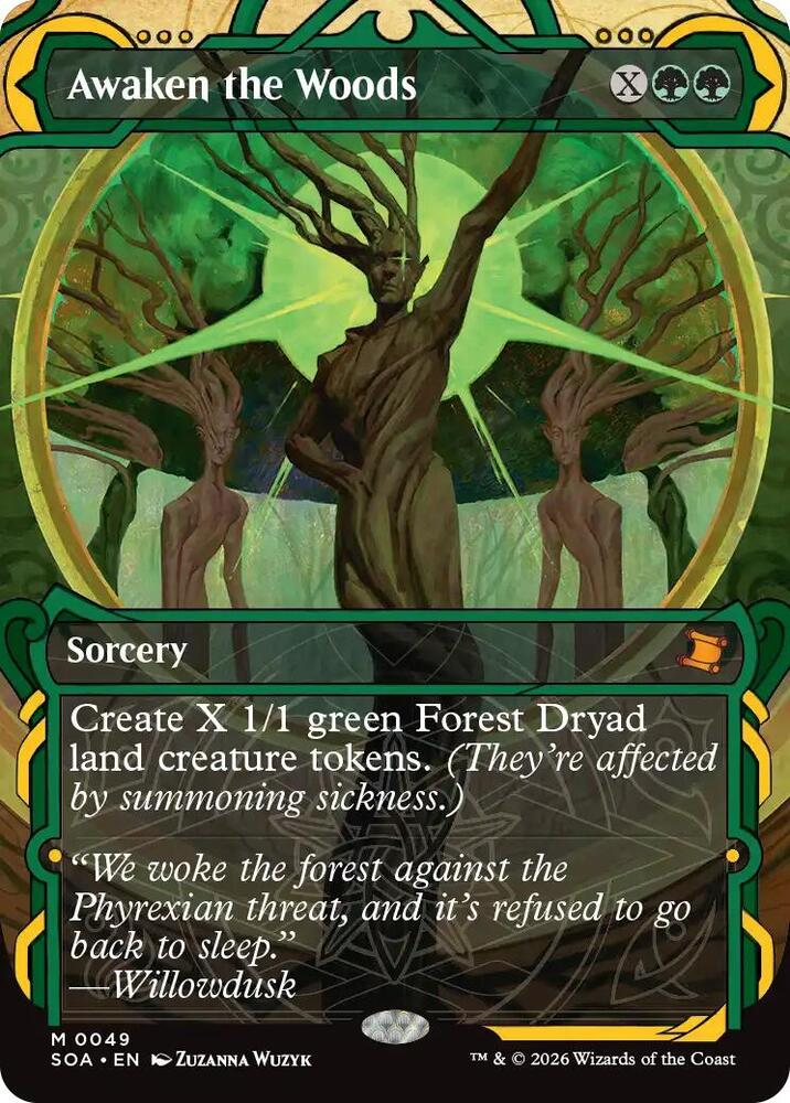 Awaken the Woods 49 card from Secrets of Strixhaven: Mystical Archive
