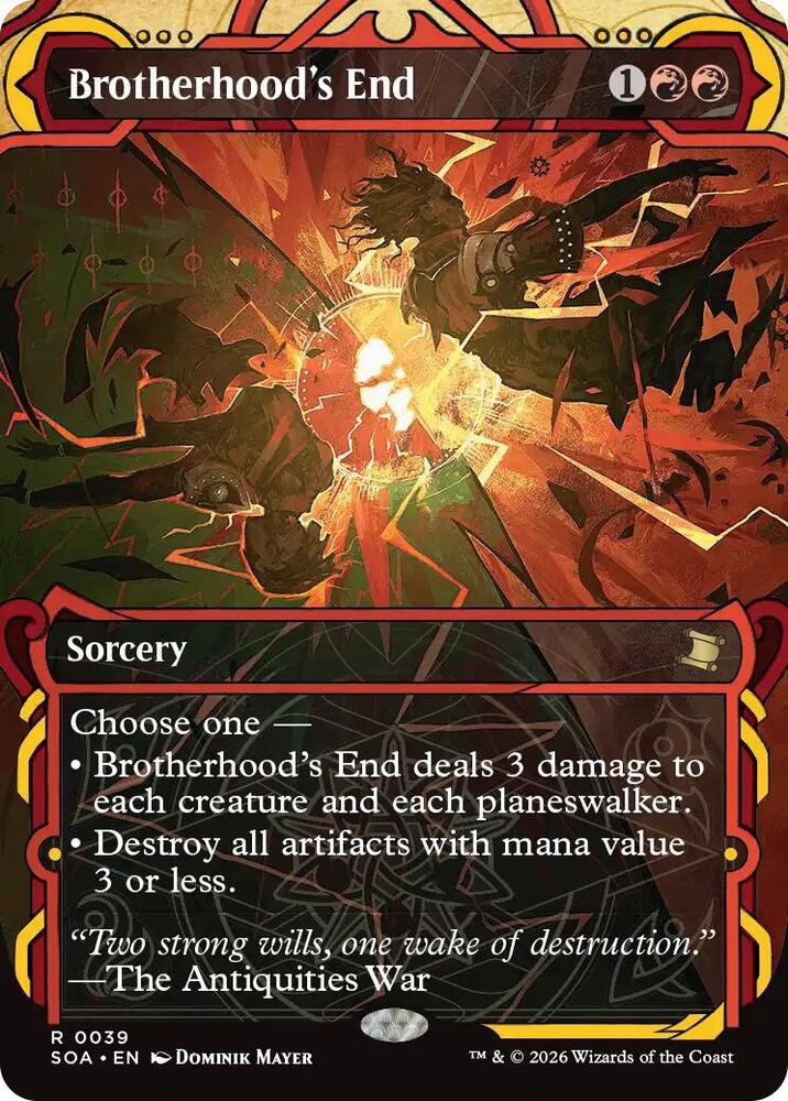 Brotherhood's End 39 card from Secrets of Strixhaven: Mystical Archive