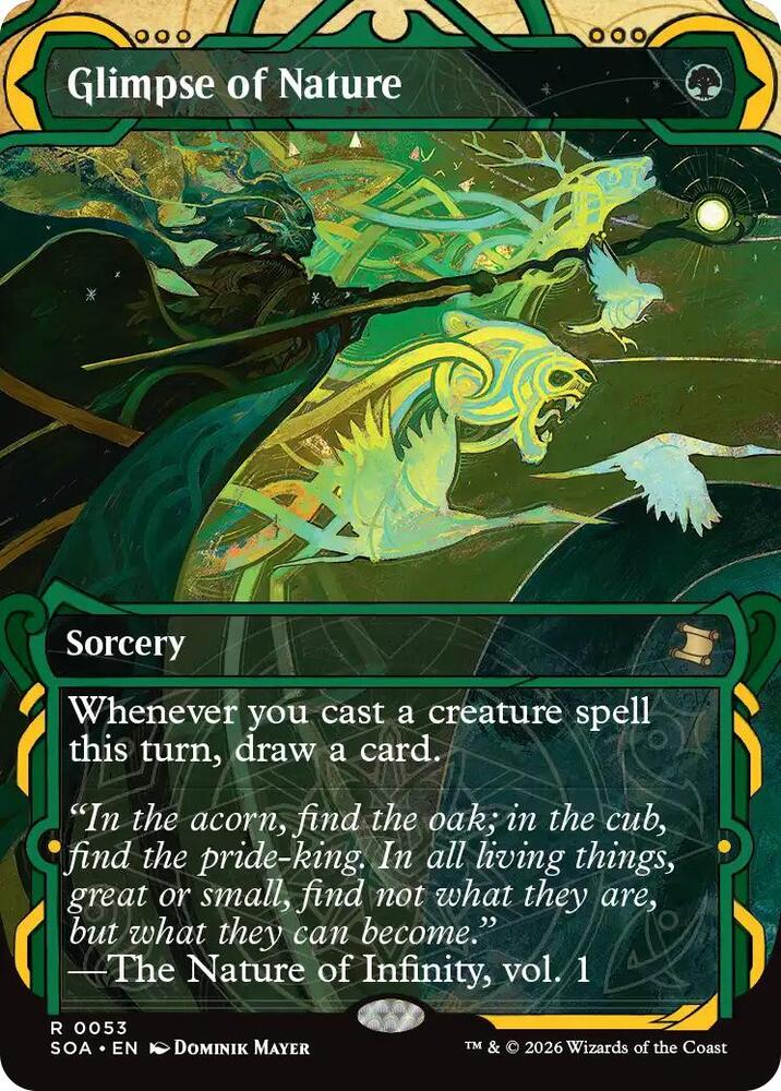 Glimpse of Nature 53 card from Secrets of Strixhaven: Mystical Archive