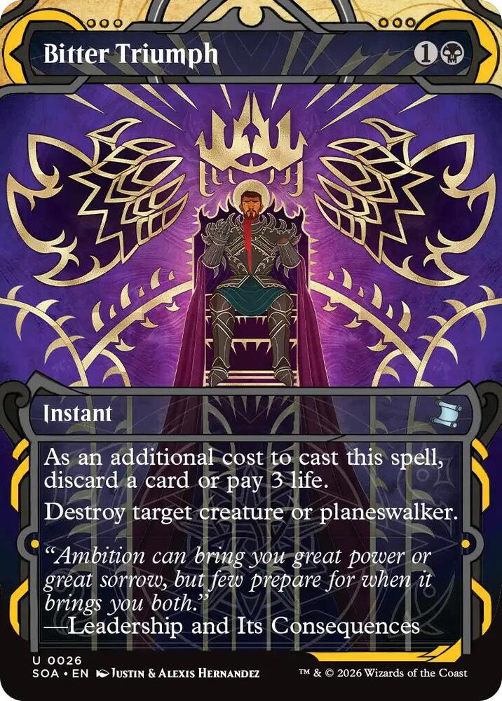 Bitter Triumph 26 card from Secrets of Strixhaven: Mystical Archive