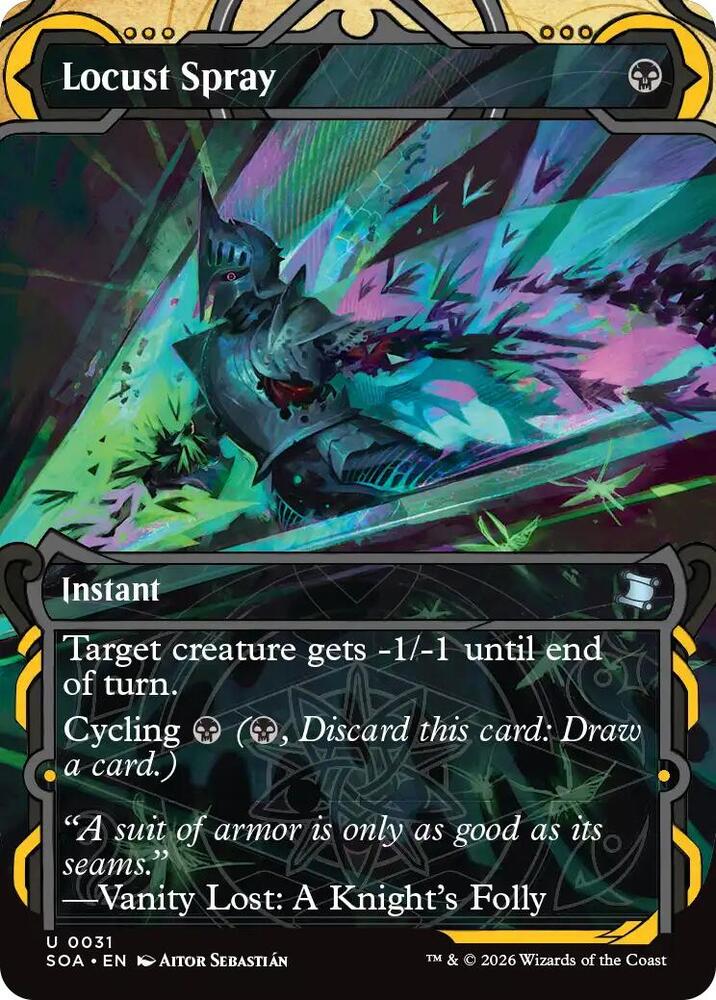 Locust Spray 31 card from Secrets of Strixhaven: Mystical Archive